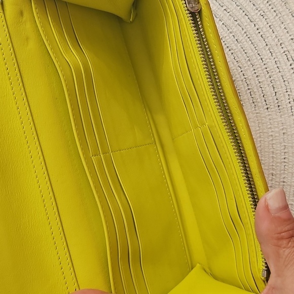 Christian Dior Yellow and Snake Print Wallet On Chain - Picture 4 of 9